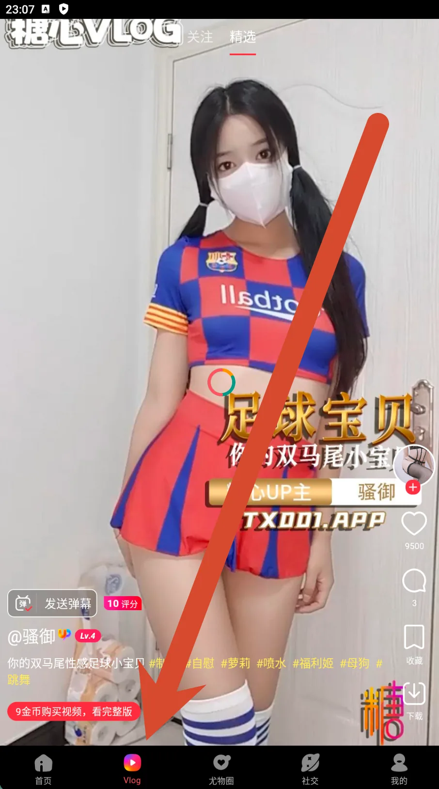 糖心vlog短视频播放页截图